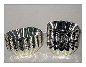 Thirty Six Tin Coated Steel Swedish Tartlet Or Mini Tart Baking Tins