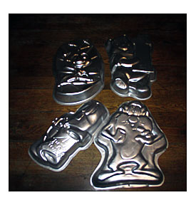 Vintage Wilton Metal Cake Pans Baking Molds #3 Assorted Characters