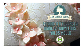 Making A Hydrangea Using A Marvelous Molds Mould Cake Decorating