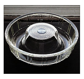 Vintage 1942 Glass Bundt Cake Pan Jello Mold Glasbake Queen Anne From