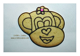 And This Is Marcy The Monkey With Flower. Cookie Cutter Available HERE