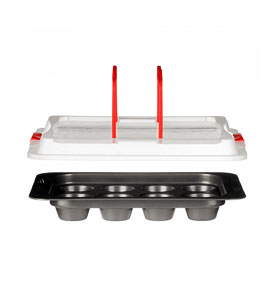 Non Stick 12 Cup Cupcake Muffin Tin And Carrier By Protege Homeware 00