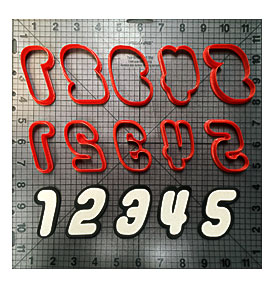 Lego Font Number Cookie Cutters 1