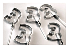 NUMBER THREE Handmade Sucker Lollipop Molds By WesternHospitality