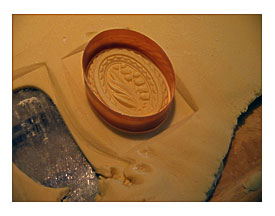 Then You Use A Special Oval Cutter To Make The Cookie Take Shape