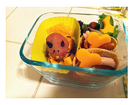 Marzipan mouse bento (charaben)