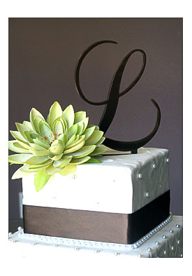Monogram cake toppers wedding