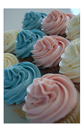 Little Paper Cakes Pink, Blue And Cream Cupcake Tower