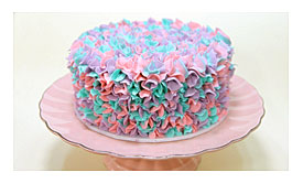 Easy Buttercream Piping WITH THREE COLORS CAKE STYLE YouTube