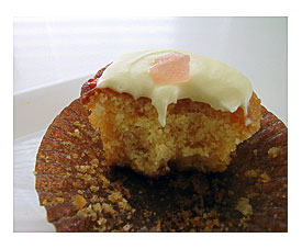 Peach Pure Chocolate Cupcake