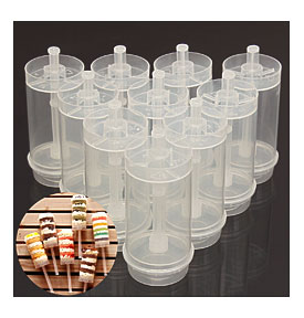 10PCS Clear Plastic Push Up Pop Cake Container For Cake Cakecup Decor