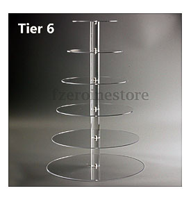 Tier Clear Acrylic Round Cup Cake Cupcake Stand Wedding