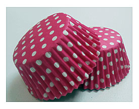 50 Pink And White Polka Dot Cupcake Liners By Partysupplyshack