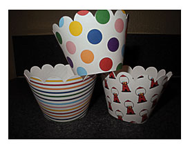 Polka Dot Cupcake Wrappers Primary Colors By DyansCupcakeCouture