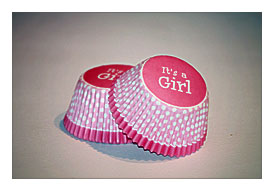 Cupcake Liners, Pink And White Polka Dots Cupcake Paper, Baking Cups