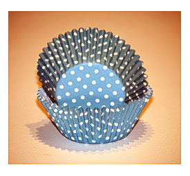 24 Blue Polka Dot Cupcake Liners Cupcake Papers By LuxePartySupply