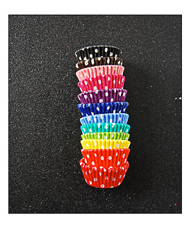 Mini Cupcake Liners Assorted Polka Dots 120 By CupcakeSocial