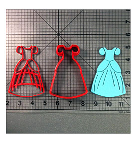 Cinderella Dress Cookie Cutter And Stamp