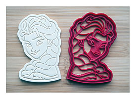 Elsa Cookie Cutter. Princess Elsa Disney By CoolCookiesCutters
