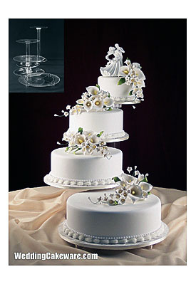 TIER CASCADE WEDDING CAKE STAND STANDS SET