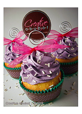 Sprinkles in Purple Frosting