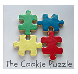 Fox Run Brands Puzzle Pieces Cookie Cutter Set, Metallic.