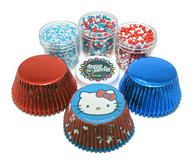 Hello Kitty Cupcake Sprinkles And Baking Cups