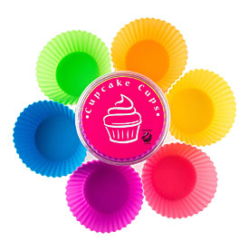 Silicone Baking Cups Cupcake Liner 12 Reusable Muffin Molds In Storage