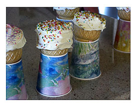 Pin Transporting Ice Cream Cone Cupcakes Cake On Pinterest