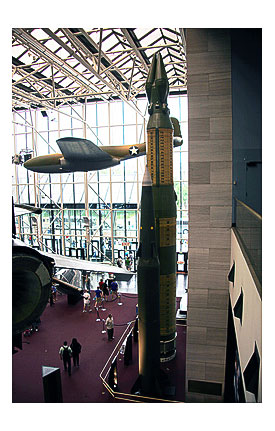 Pershing II foreground SS 20 unobtrusive Bell XP 59A Airacomet Smithsonian Air and Space Museum 2012 05 15