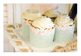 The Cupcake Liners Are From Michaels And I Just Added Lace Ribbon