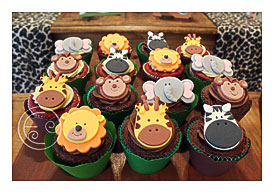 Cupcake Decorado Bichos Safari Erika De Caroli Doces Criações