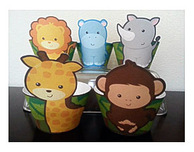 Pics Photos Home Safari Cupcake Wrappers With Reversible Design