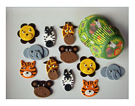 Edible+Jungle+Animal+Cupcake+Toppers Edible Jungle Animal Cupcake
