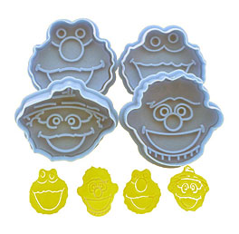 Sesame Street Oscar Elmo Cookie Biscuit Pastry Cake Cutters Stamp