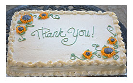 Traylor Made Treats Thank You Sheet Cake