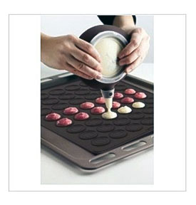 Macaroon Silicone 29x26 Cm Baking Mat + Decoration Pen Set Bakery Easy