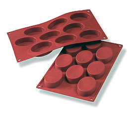 Schneider 115030 2 3 4" Silicone Oval Baking Mold