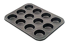 12 Cup Silicone Muffin Tray Cake Bun Mould Bakeware Baking Cupcake