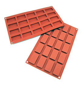 Freshware 20 cavity Mini Financier Silicone Mold Baking Pans Pack Of