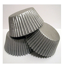 Paper Silver Cupcake Liners Choose Set Of By LulusCupcakeBoutique