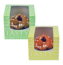 Cupcake Display Boxes Clear Acetate Windows Removable Single Cake