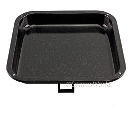 Small Square Enamelled Grill Pan Tray Rack amp Handle for Logik Oven