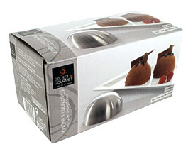Small Half Round Cake Mould Pan, 3D Sphere Cake Form, Set Of 4, 8cm 3