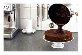Blueberry Papaya Cucumber Vigour and Chocolate Cake with Ganache 04of9
