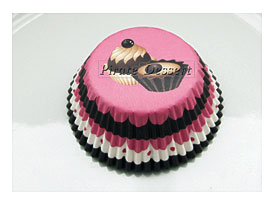 CUPCAKE LINERS PINK Cupcake Pattern Cupcake By PirateDessert