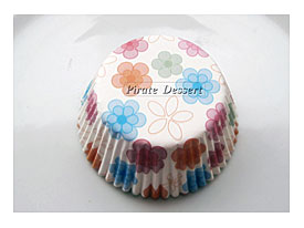 CUPCAKE LINERS Spring FLOWER Cupcake Papers By PirateDessert