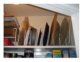 For Organizing Storing Cookie Sheets, Baking Pans, And Serving Trays