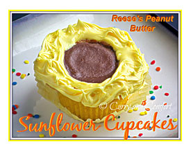 Kitchen Simmer Sunflower Cupcakes With Reese's Peanut Butter Cups