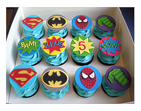 Cupcakes+ +Superheros+